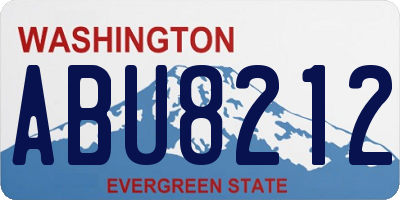 WA license plate ABU8212