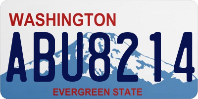 WA license plate ABU8214