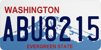 WA license plate ABU8215