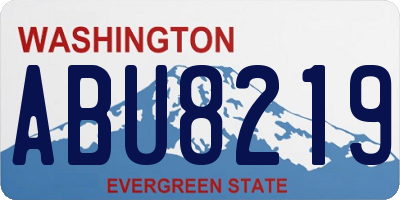 WA license plate ABU8219