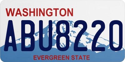 WA license plate ABU8220