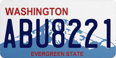 WA license plate ABU8221