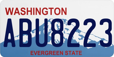 WA license plate ABU8223