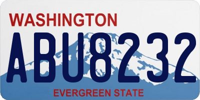 WA license plate ABU8232