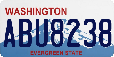 WA license plate ABU8238