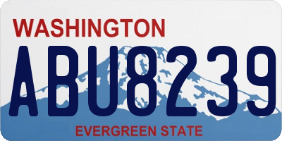WA license plate ABU8239