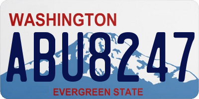 WA license plate ABU8247