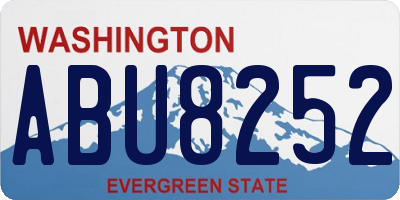 WA license plate ABU8252