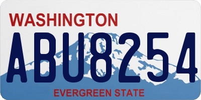 WA license plate ABU8254