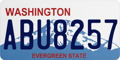 WA license plate ABU8257