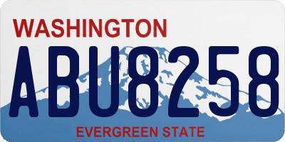 WA license plate ABU8258