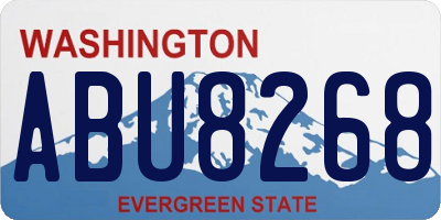 WA license plate ABU8268