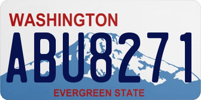 WA license plate ABU8271