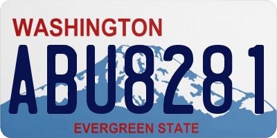 WA license plate ABU8281