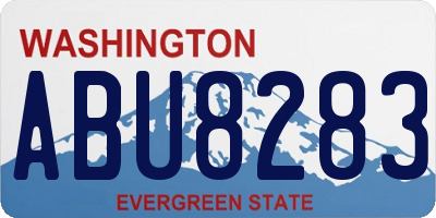 WA license plate ABU8283