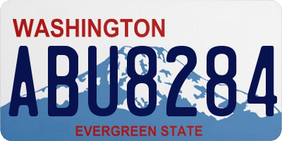 WA license plate ABU8284
