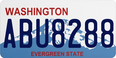 WA license plate ABU8288