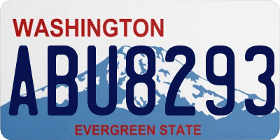 WA license plate ABU8293