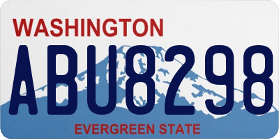 WA license plate ABU8298