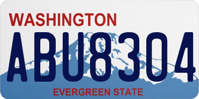 WA license plate ABU8304