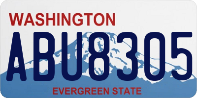 WA license plate ABU8305
