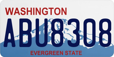 WA license plate ABU8308
