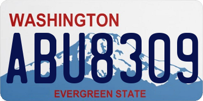 WA license plate ABU8309