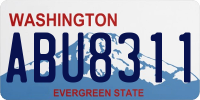 WA license plate ABU8311