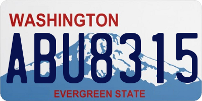 WA license plate ABU8315