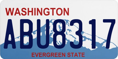 WA license plate ABU8317