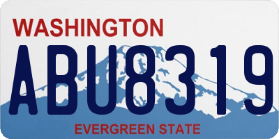 WA license plate ABU8319