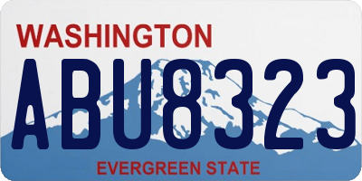 WA license plate ABU8323