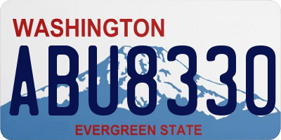 WA license plate ABU8330