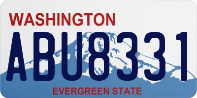 WA license plate ABU8331