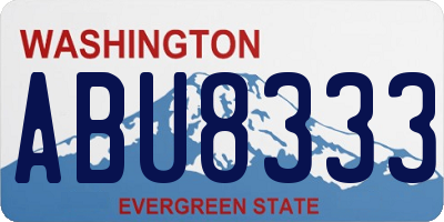 WA license plate ABU8333