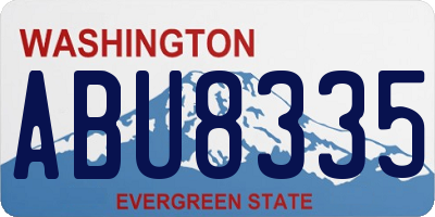 WA license plate ABU8335