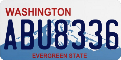 WA license plate ABU8336