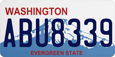 WA license plate ABU8339