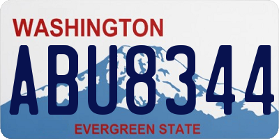 WA license plate ABU8344