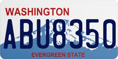 WA license plate ABU8350