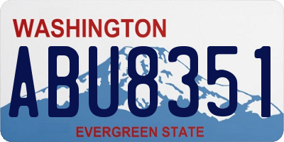 WA license plate ABU8351
