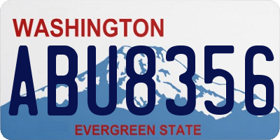 WA license plate ABU8356