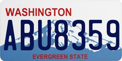 WA license plate ABU8359