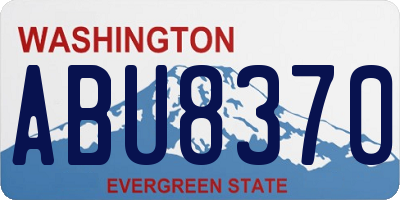 WA license plate ABU8370