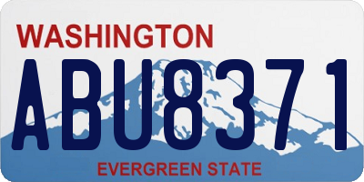 WA license plate ABU8371