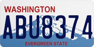 WA license plate ABU8374
