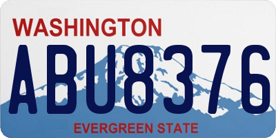 WA license plate ABU8376