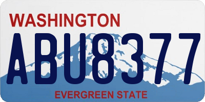 WA license plate ABU8377