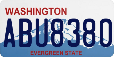 WA license plate ABU8380
