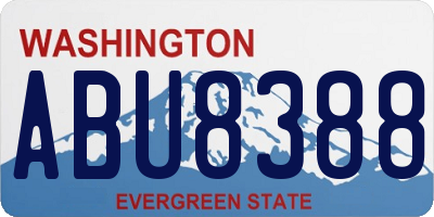 WA license plate ABU8388
